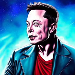 Elon Musk Portrait von AI Hotpot